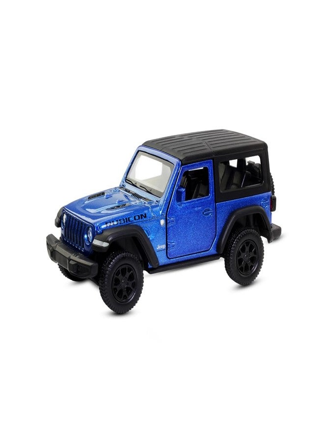 آر إم زد سيتي سيارة جيب روبيكون 2021 ذات السقف الصلب من آر إم زد سيتي، مصنوعة من المعدن المصبوب، مقاس 5 بوصات، بمقياس 1:35 | سيارة مرخصة قابلة للتحصيل مع أبواب قابلة للفتح وآلية سحب للخلف | سلسلة عالمية للأطفال ومحبي السيارات | أزرق - Image 1